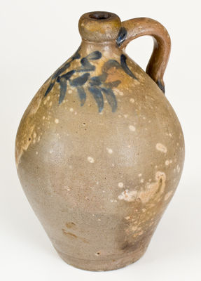One-Gallon Cobalt-Decorated Northeastern Stoneware Jug, Dated 1840