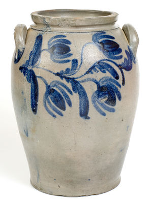 Three-Gallon Stoneware Jar attrib. E.B. Hissong, Cassville, PA w/ Exceptional Color