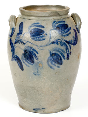 Three-Gallon Stoneware Jar attrib. E.B. Hissong, Cassville, PA w/ Exceptional Color
