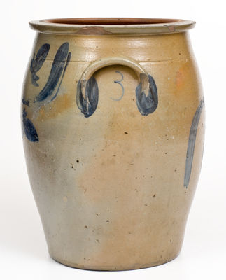 Three-Gallon Stoneware Jar attrib. Philip Kabis, Shirleysburg, PA