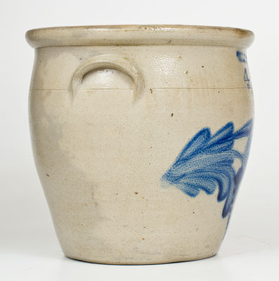 Four-Gallon EVAN R JONES / PITTSTON, PA Stoneware Crock