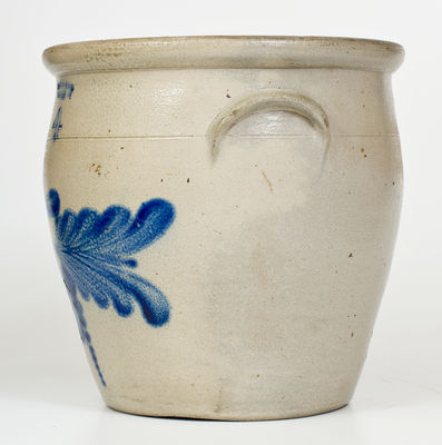 Four-Gallon EVAN R JONES / PITTSTON, PA Stoneware Crock