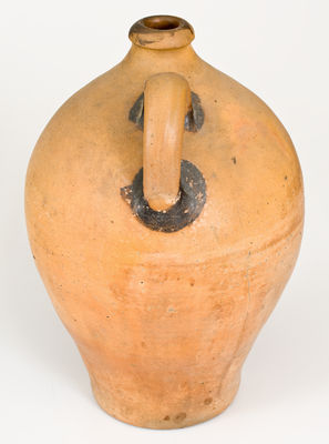 Outstanding Stoneware Jug w/ Elaborate Incised Fish Decoration, c1820-30