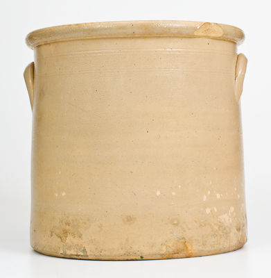 Exceptional HAXSTUN, OTTMAN & CO. / FORT EDWARD, NY Stoneware Crock w/ Elaborate Dog Design