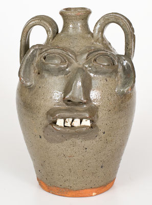 Burlon B. Craig, Vale, NC Stoneware Face Jug, circa 1980