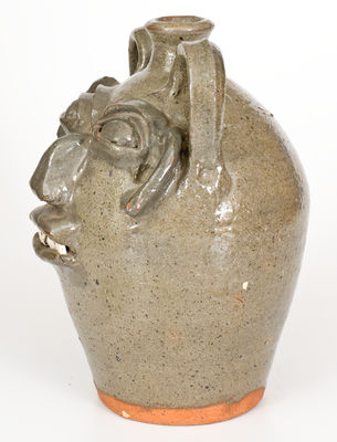 Burlon B. Craig, Vale, NC Stoneware Face Jug, circa 1980