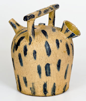 Fine Ohio Stoneware Harvest Jug with Cobalt Decoration, attrib. John Ebner, circa 1885