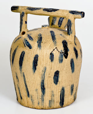 Fine Ohio Stoneware Harvest Jug with Cobalt Decoration, attrib. John Ebner, circa 1885