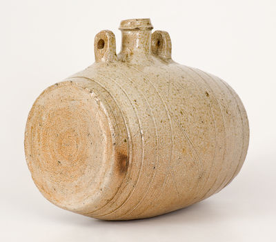 Rare North Carolina Stoneware Rundlet, Craven Family, Randolph County, NC, circa 1845-75