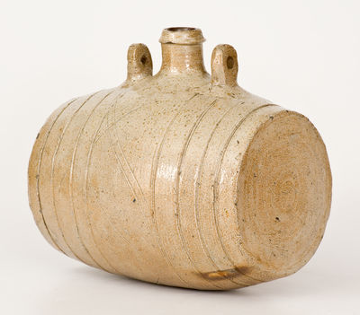 Rare North Carolina Stoneware Rundlet, Craven Family, Randolph County, NC, circa 1845-75