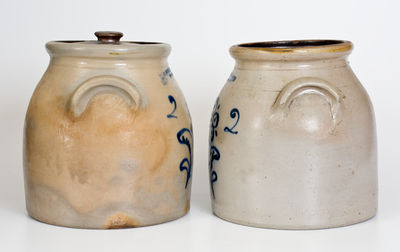 Lot of Two: A. O. WHITTEMORE / HAVANA, NY 2 Gal. Stoneware Jars