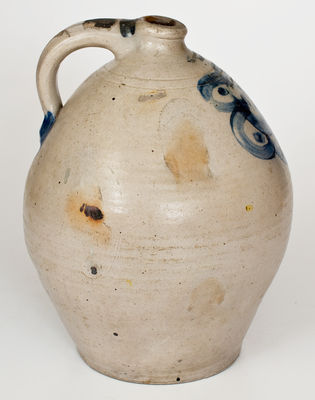 Exceptional SMITH & DAY / NORWALK Three-Gallon Stoneware Jug w/ Elaborate Cobalt Decoration