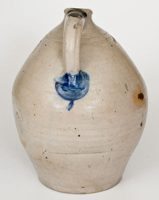 Exceptional SMITH & DAY / NORWALK Three-Gallon Stoneware Jug w/ Elaborate Cobalt Decoration