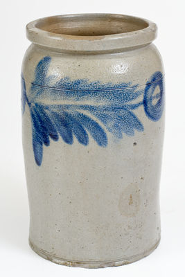 H. MYERS (Henry Remmey working for Merchant Henry Myers) Stoneware Jar, Baltimore, c1825