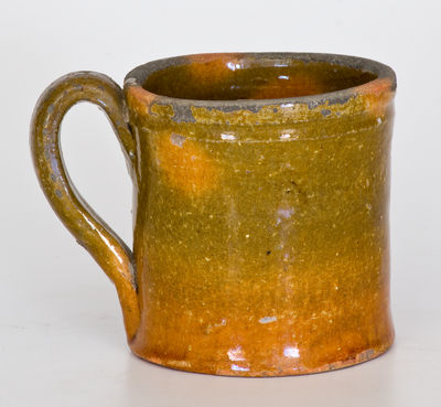 Glazed Redware Mug, probably Galena, Illinois, second half 19th century.