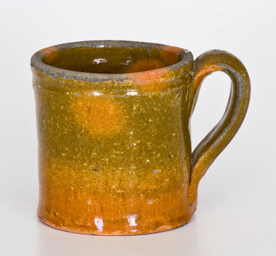 Glazed Redware Mug, probably Galena, Illinois, second half 19th century.