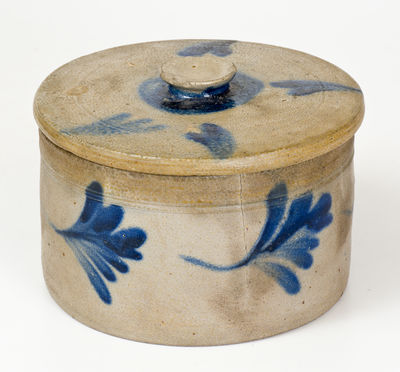 Half-Gallon R.C.R. / PHILA. (Richard C. Remmey / Philadelphia) Stoneware Butter Crock w/ Lid