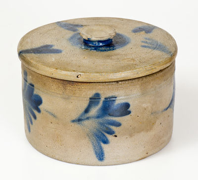 Half-Gallon R.C.R. / PHILA. (Richard C. Remmey / Philadelphia) Stoneware Butter Crock w/ Lid