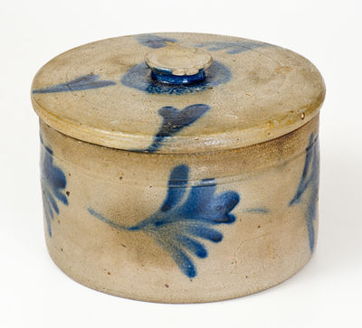 Half-Gallon R.C.R. / PHILA. (Richard C. Remmey / Philadelphia) Stoneware Butter Crock w/ Lid