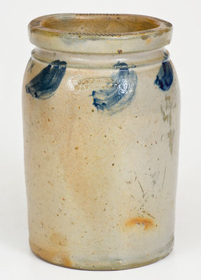 One-Gallon JOHN BELL / WAYNESBORO Cobalt-Decorated Stoneware Jar