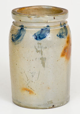 One-Gallon JOHN BELL / WAYNESBORO Cobalt-Decorated Stoneware Jar