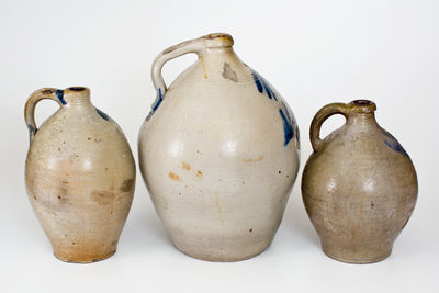 Three Northeastern U.S. Cobalt-Decorated Stoneware Jugs, 19th century