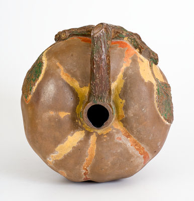 Rare Apple-Form Rustic Ware Cider Jug, American, late 19th century