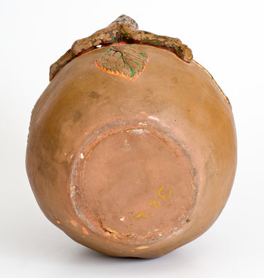 Rare Apple-Form Rustic Ware Cider Jug, American, late 19th century