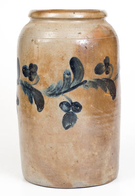 Two-Gallon attributed Henry H. Remmey, Philadelphia Stoneware Jar, circa 1830