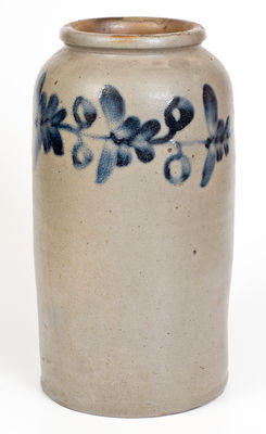 Two-Gallon attrib. Henry Harrison Remmey, Philadelphia, PA Stoneware Jar, c1830