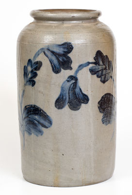 Two-Gallon attributed Henry Harrison Remmey, Philadelphia Stoneware Jar, c1830