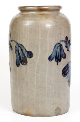 Two-Gallon attributed Henry Harrison Remmey, Philadelphia Stoneware Jar, c1830