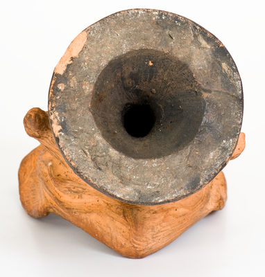 Extremely Rare Terra Cotta Face Vase, Inscribed 