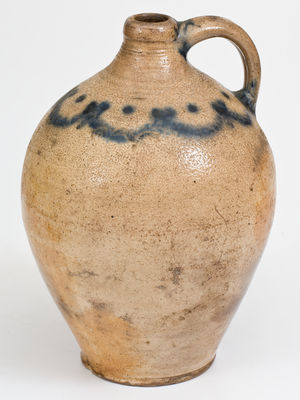 Small-Sized attrib. Clarkson Crolius (Manhattan / New York City) Cobalt-Decorated Stoneware Jug