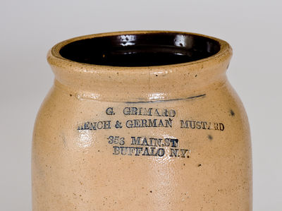 Three Small-Sized Pieces of Buffalo, NY Advertising Stoneware, 19th centuy