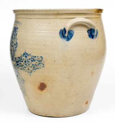 Monumental Large-Sized F. H. COWDEN / HARRISBURG, PA Stoneware Jar w/ Stenciled Decoration