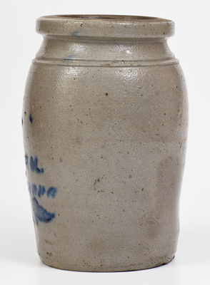 Half-Gallon A. CONRAD / NEW GENEVA, Pennsylvania Stoneware Jar
