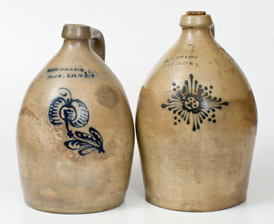 Two Two-Gallon C.W. BRAUN / BUFFALO. N.Y. Stoneware Jugs