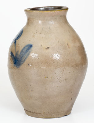 Unusual One-Gallon Stoneware Jar, Northwestern PA or Midwestern U.S. origin, third quarter 19th century