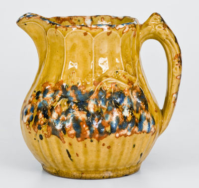 Very Rare S RISLEY / NORWICH, Connecticut Rockingham-Glazed Pitcher