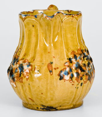 Very Rare S RISLEY / NORWICH, Connecticut Rockingham-Glazed Pitcher