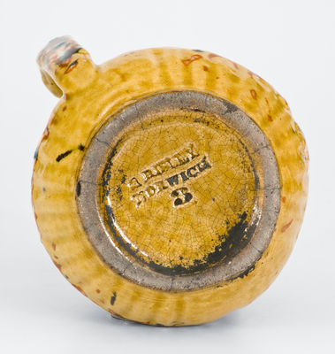 Very Rare S RISLEY / NORWICH, Connecticut Rockingham-Glazed Pitcher