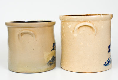 Lot of Two: New York State Chicken Pecking Corn Crocks