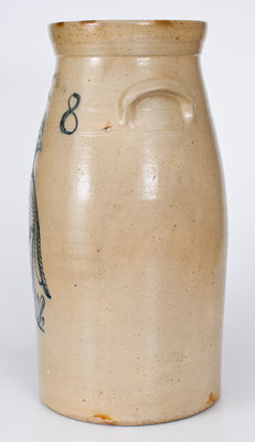 Outstanding Eight-Gallon J. BURGER, JR. / ROCHESTER, N.Y. Stoneware Churn