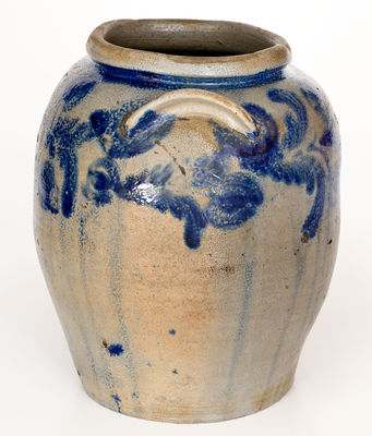 Baltimore Stoneware Jar w/ Elaborate Floral Decoration, David Parr Sr., Baltimore, MD, circa 1825