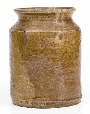 Rare Small-Sized Jar with Alkaline Glaze and Double Letter Stamp, possibly Georgia origin