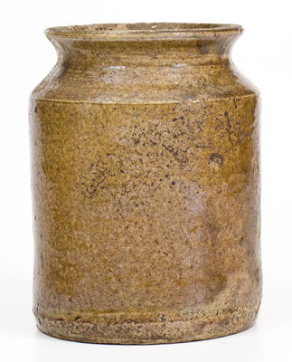 Rare Small-Sized Jar with Alkaline Glaze and Double Letter Stamp, possibly Georgia origin