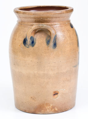 One-Gallon WM. MOYER (Harrisburg) Stoneware Jar w/ Cobalt Floral Decoration