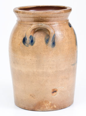 One-Gallon WM. MOYER (Harrisburg) Stoneware Jar w/ Cobalt Floral Decoration