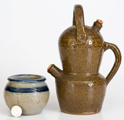 Two Pieces of North Carolina Stoneware, 20th century